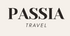 Dark Brown 'PASSIA Travel' logo on a cream background